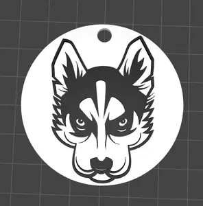 Keychain dog silhouette