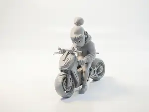 Monkey Rider Motorcycle Figurine Animals 3D Printable