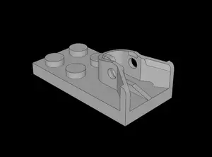 Lego Compatible (3779.dat) Plate 2 x 4 with Towball Socket on Top