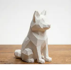 Low Poly Dog | Cute Sitting Shiba Inu