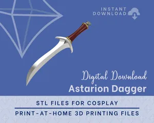 Astarion Dagger STL Files - Baldur's Gate 3 Cosplay Prop (Digital Download)