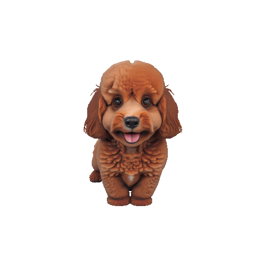 Poodle Figurine – 3D Printable Elegant Dog Model