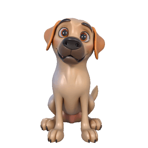 Labrador Retriever Figurine – 3D Printable Friendly Dog Model