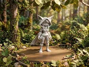 Anime Fox Girl in Cloak - Chibi Assassin