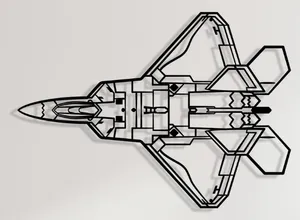 F-22 Raptor top Wall Art