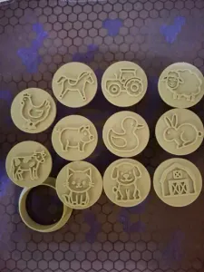 Farm Animal Playdough Stamp Set