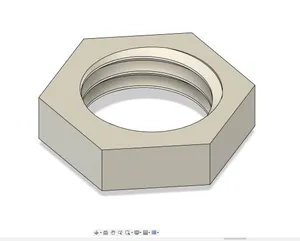 Locking nut M10x1.5 3mm widened for the FPV Gimbal by Bacon2002