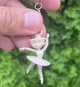 Ballerina Cappuccina Italian Brainrot Keychain – 3D