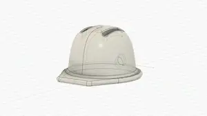 Construction Helmet Keychain