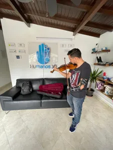 Violinista. violin playing device