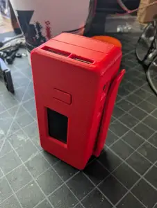 LILYGO T3-S3 v1.2 Slimline Case with Button, Clip, and space for battery.