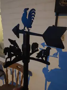 Weather vane with classic Rooster and animal direction markers