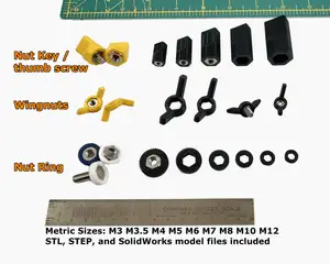 Nut and Bolt Adapters (wing nut, thumb screw, nut ring) Metric Sizes