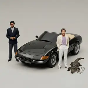 Miami Vice - Crockett, Tubbs, Elvis & Ferrari 365 GTS/4 Daytona Spyder - 1984