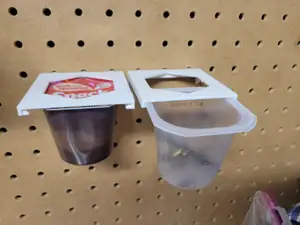 Peg Board Pudding Cup Holder
