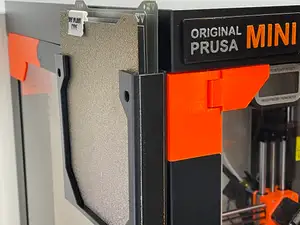 Holder for Prusa Mini Steel Sheets, Top or Side-Mountable on LACK Enclosure or Under-Counter
