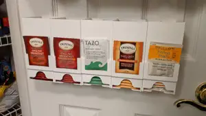 Wall Mounted Tea Bag / Packet / Dispenser / Organizer / Caddy