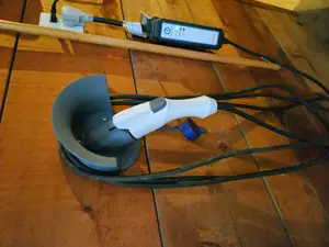 J1772 Nissan Leaf OEM holder and wire wrap
