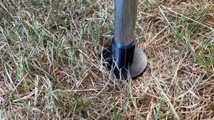 A simple foot for the kitchen legs of a Camp-Let tent trailer