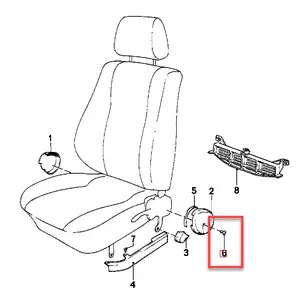 Bmw E30 - front seats side cover clip (OEM: 52 10 1 906 933)