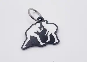 Girls Wrestling Keychain