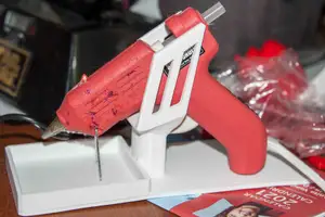 Hot Glue Gun Stand Support less Print