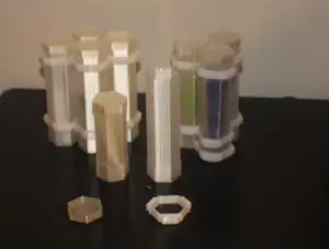 Connectable Hex shape Transparent storage container with lid