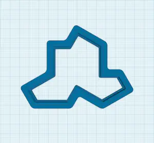 Einstein tile cookie cutter