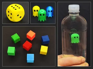 Cartesian diver - change buoyancy and rotation of cube in a liquid