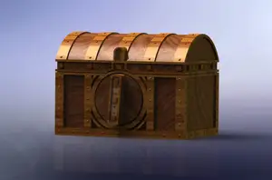 Treasure chest with magnetic lock