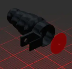 Clamp-on object holder with cap and screw.