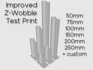 VFA + Z-Wobble Test Tower - Customizable + 50, 75, 100, 150, 200, 250mm Presets