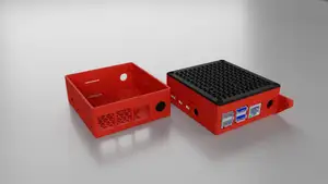 Raspberry Pi 4 Case for Pi & Buck Converter - 40mm fan - Direct Prusa i3 MK3 attachment / Wall mount