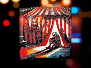 Circus Tent at Dusk - Creepy Clown - Halloween Hueforge