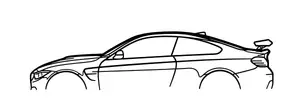 BMW M4 F83 GT Silhouette Wall Art