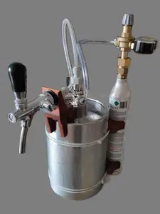 Beer tap and CO2 cylinder holder