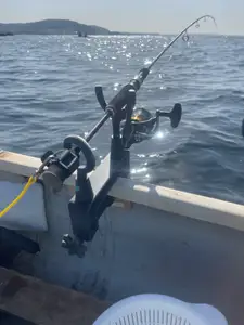Fishing rod holder on boat