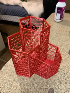 Hexagonal three teir utensil orginizer/dryer v2