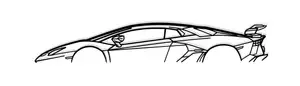 Lamborghini Aventador SVJ Silhouette Wall Art