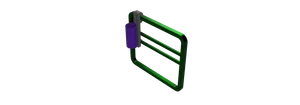 A rail mount and cup holder for the Vevor beach fishing Cart