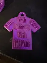 t shirt keychain washing care card