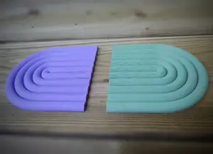 Coaster - semicircle (minimalistic) - higher resolution redesign