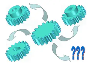 Universal Spur Gears Collection, module = 0,9