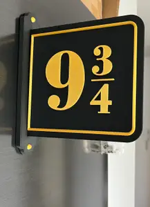 Magnet bracket for Harry Potter 9 3/4 Train Platform Sign