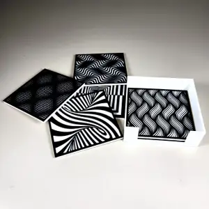 Optical Illusion Coaster Set