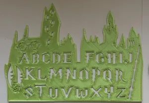 Harry Potter Alphabet Uppercase, alphabet lowercase and Numbers Stencil/Normographer