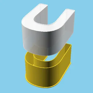 LATIN CAPITAL LETTER U, nestable box (v1)