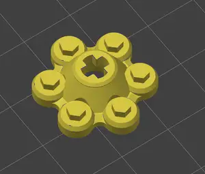 Wheel cap with lugnuts for LEGO cars