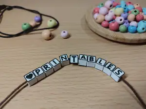 Alphabet beads multicolour (double-sided)