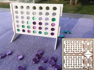 Connect 4 / 4 in a row / 4 Gewinnt Kit Card.